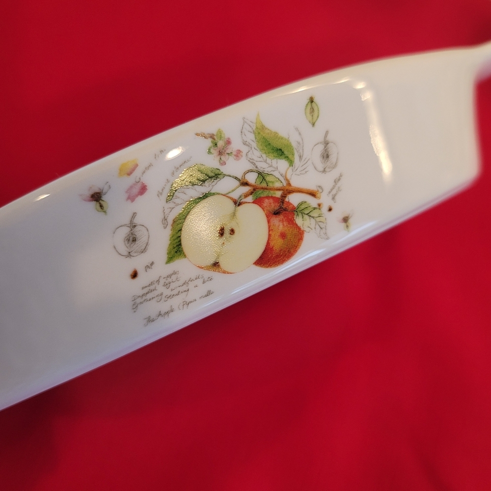 NWOT Oval Baking Dish Kent Pottery New Fruit Collection Apple Oblong Casserole - Picture 3 of 12